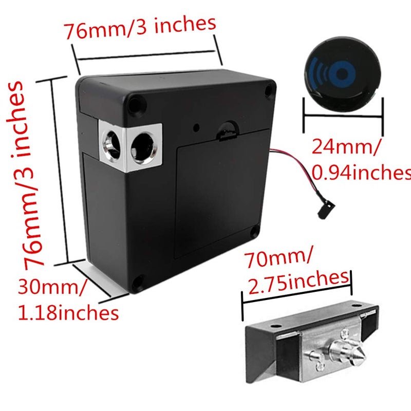Junrbx Electronic Cabinet RFID Lock, Hidden DIY for Wooden Drawer, Cupboard, Wardrobe - Punch-Free - Image 2